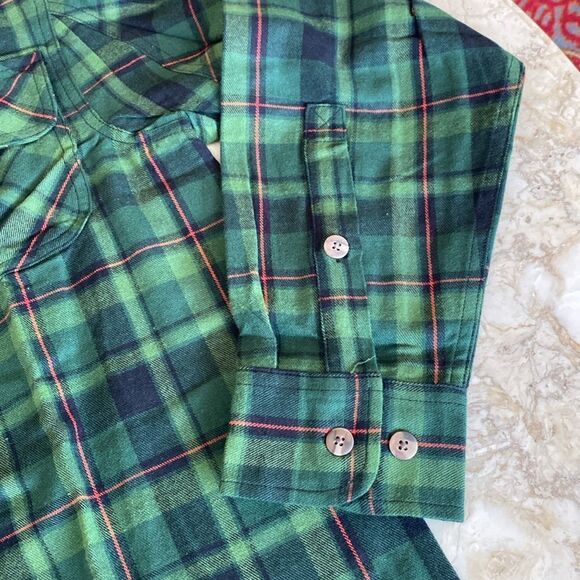 NEW! 100% Cotton Flannel Plaid Button Down Shirt - Picture 5 of 11